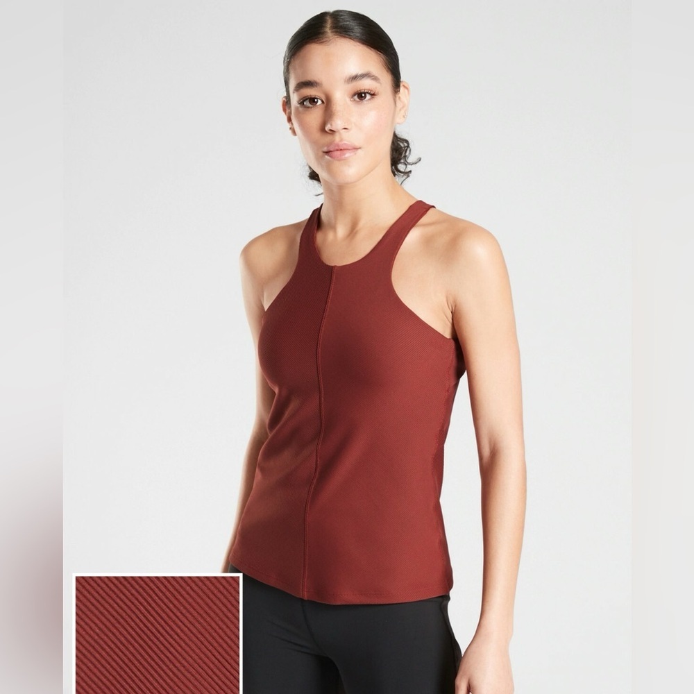 Athleta Intensity Support Top in SuperSonic, Russet Brown SIZE XS